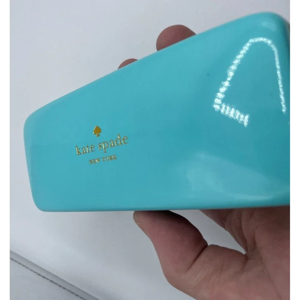 KATE SPADE New York Eyeglass Case  Hard Clam Shell GREEN/BLUE